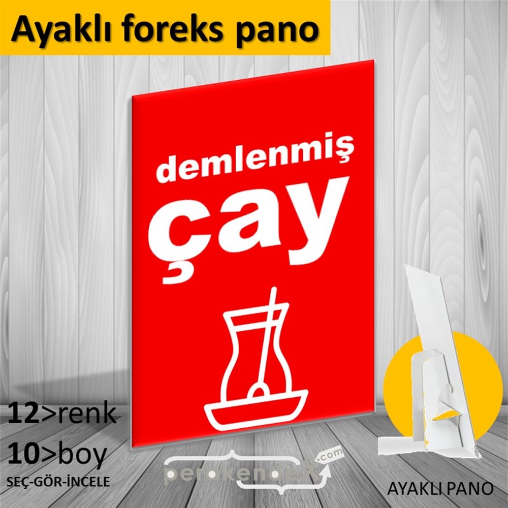 Demlenmiş Çay  KARTON AYAKLI POSTER,  PANO -dikdörtgen,tek yön baskıkarton ayaklı poster,  pano