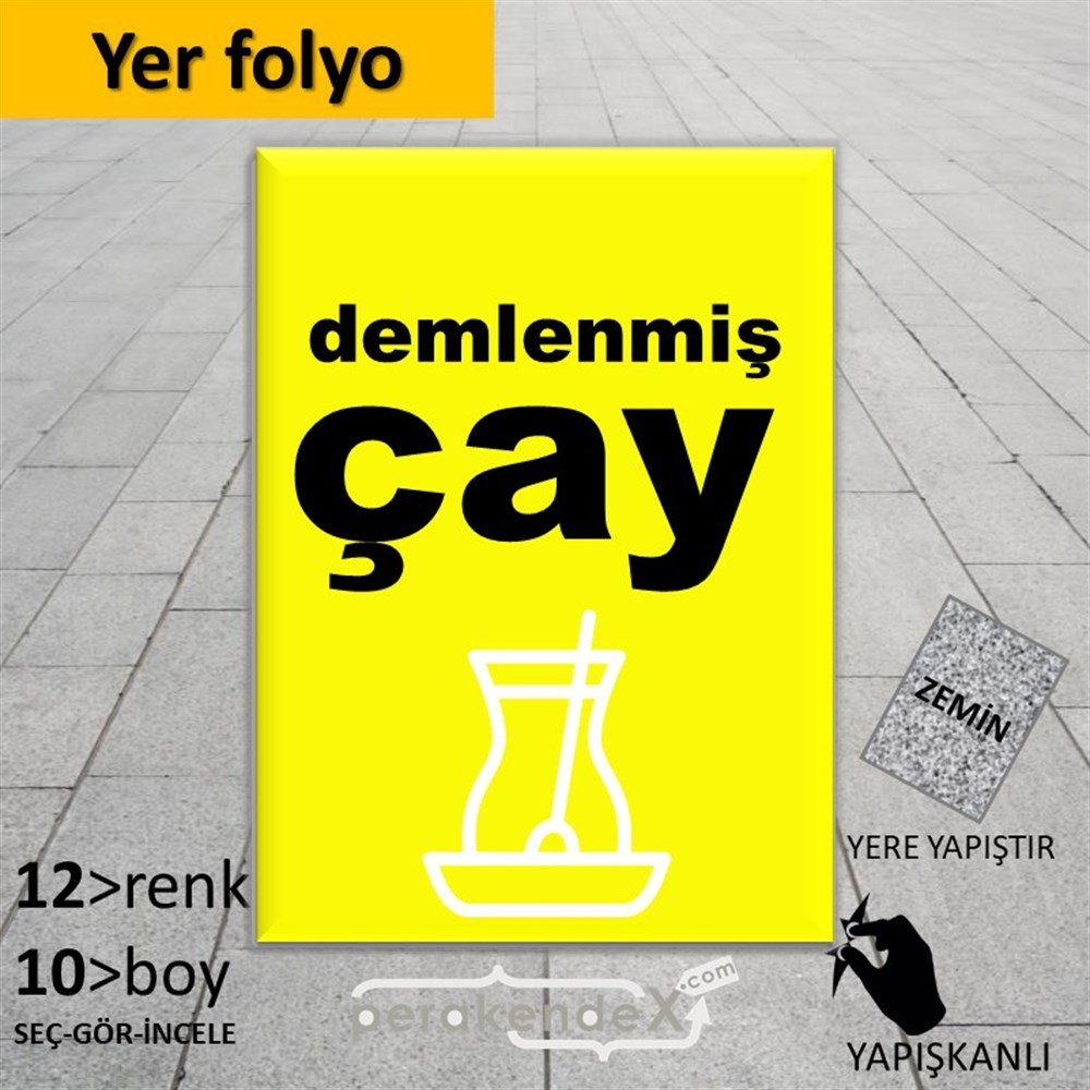 Demlenmiş Çay  YER - ZEMİN FOLYO,  VİNİL -dikdörtgen,tek yön baskıyer - zemin folyo,  vinil