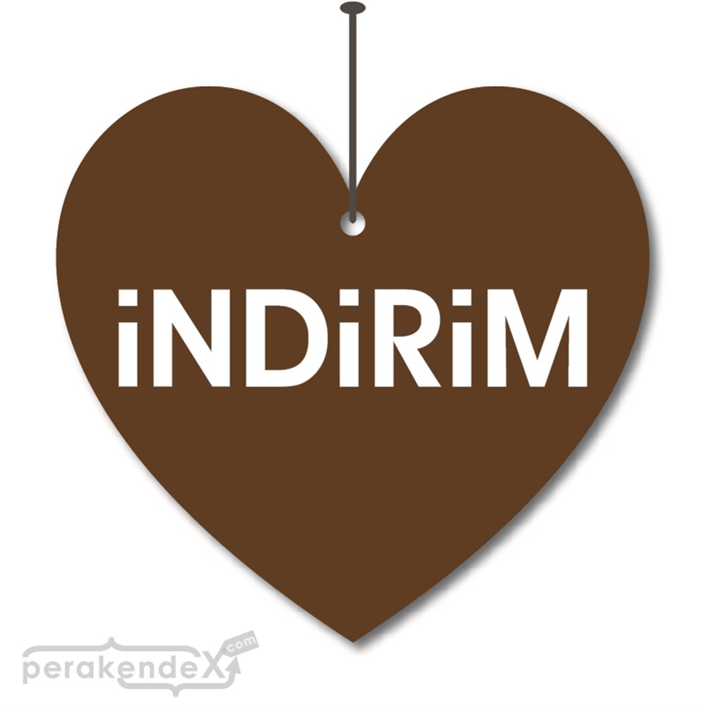 düz indirim DÖNKARTI -Kalp,çift yön baskı