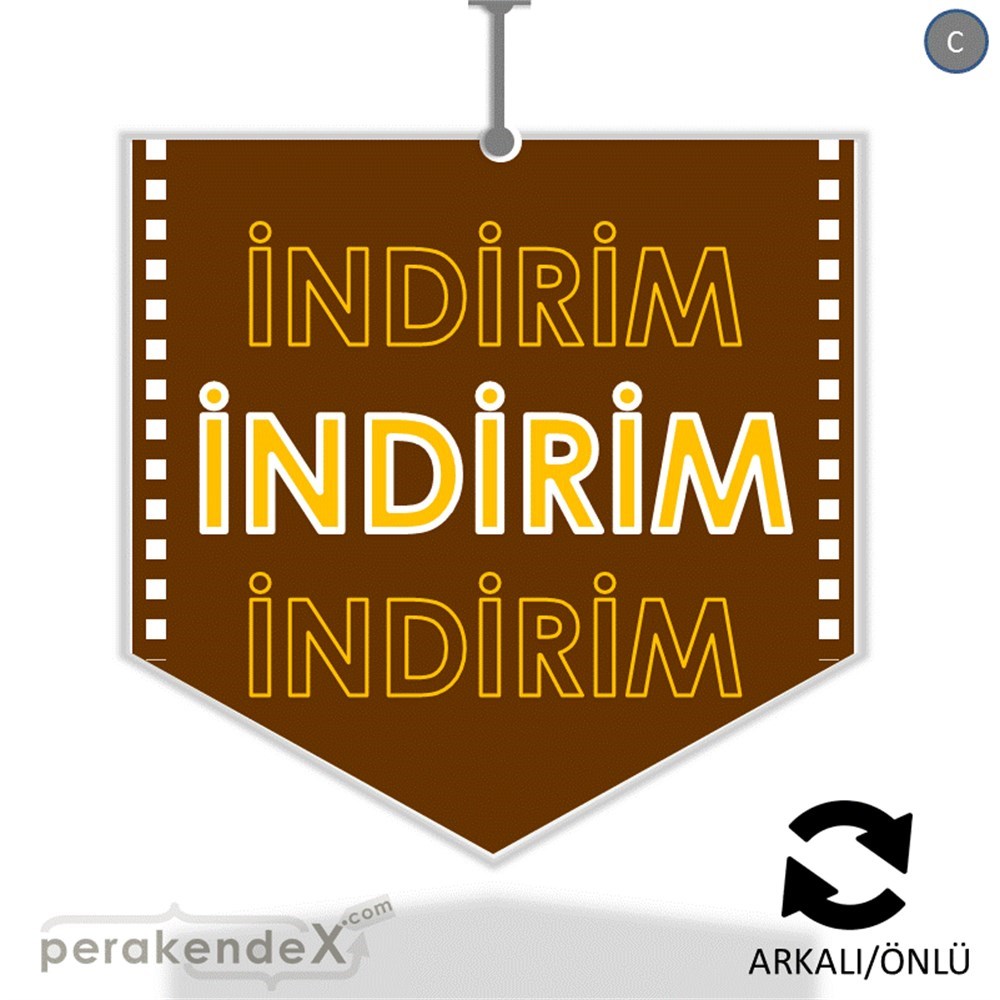 3X indirim- DÖNKARTI -ok,çift yön baskı