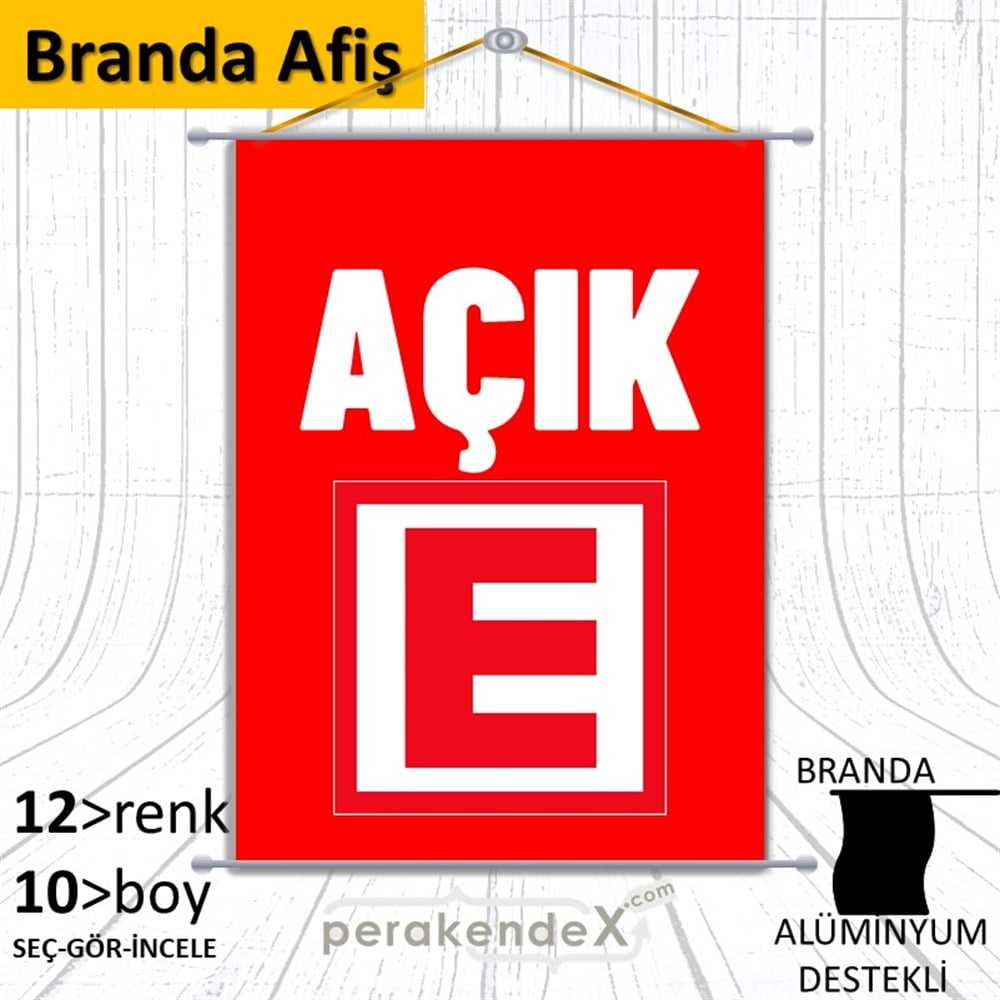 Eczane Açık Yazısı BRANDA POSTER,  AFİŞ -dikdörtgen,tek yön baskıbranda poster,  afiş