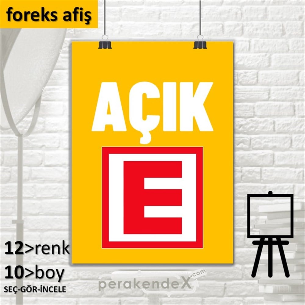 Eczane Açık Yazısı SERT PLASTİK POSTER,  AFİŞ -dikdörtgen,tek yön baskısert plastik poster,  afiş