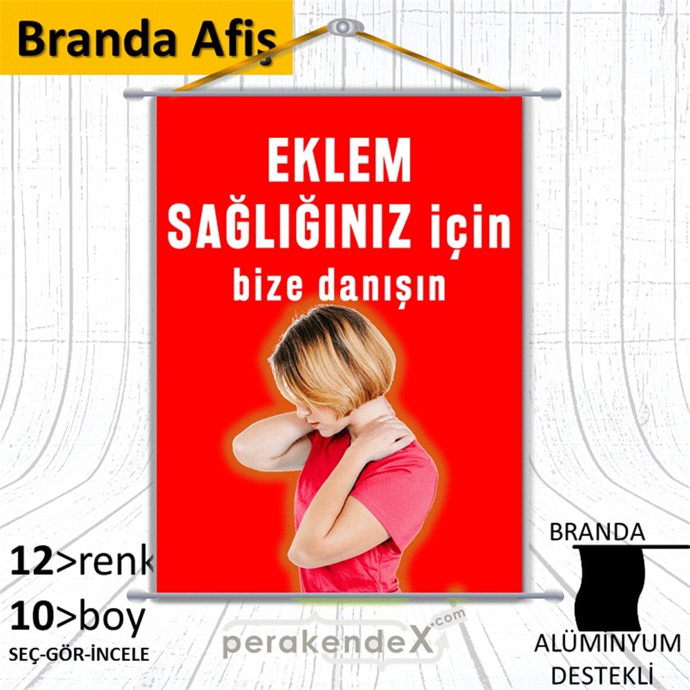 Eklem Sağlığınız İçin Bize Danışın BRANDA POSTER,  AFİŞ -dikdörtgen,tek yön baskı