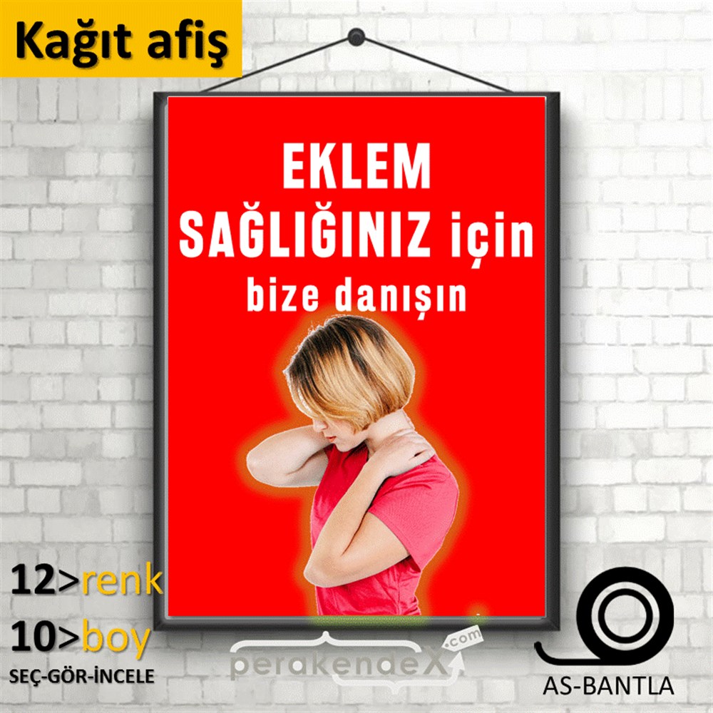 Eklem Sağlığınız İçin Bize Danışın KAĞIT POSTER,  AFİŞ -dikdörtgen,tek yön baskı