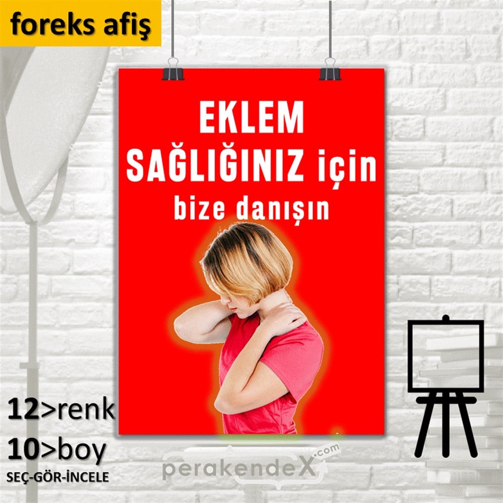 Eklem Sağlığınız İçin Bize Danışın SERT PLASTİK POSTER,  AFİŞ -dikdörtgen,tek yön baskı