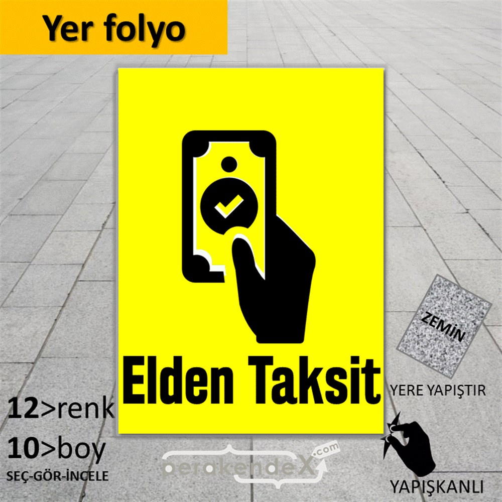 Elden Taksit Yapılır YER - ZEMİN FOLYO,  VİNİL -dikdörtgen,tek yön baskı
