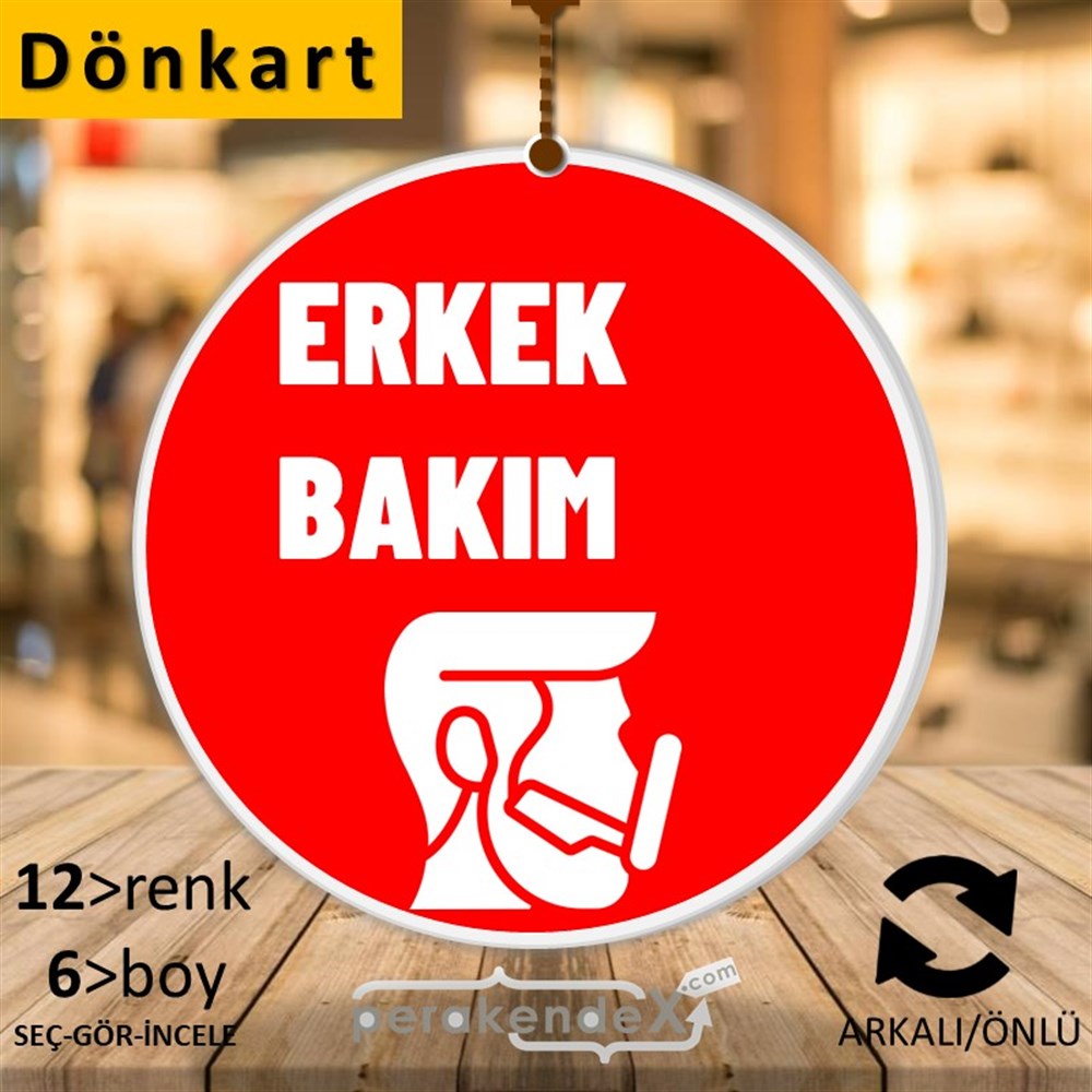 Erkek Bakım Ürün Çeşitleri DÖNKART -oval,çift yön baskıdön-kart