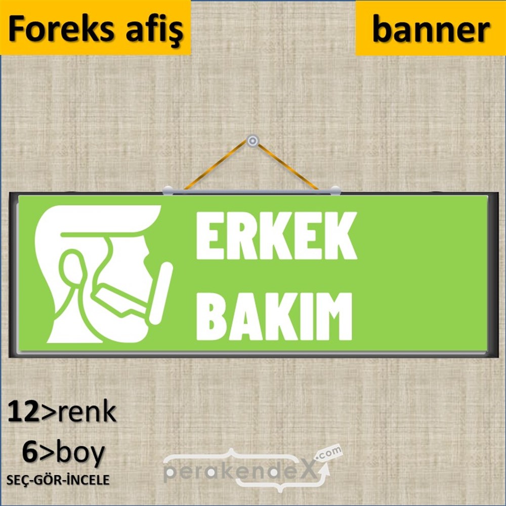 Erkek Bakım Ürün Çeşitleri SERT PLASTİK POSTER,  AFİŞ (BANNER) -dikdörtgen,tek yön baskısert plastik poster,  afiş