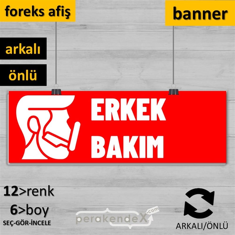 Erkek Bakım Ürün Çeşitleri SERT PLASTİK POSTER,  AFİŞ (BANNER) -dikdörtgen,çift yön baskısert plastik poster,  afiş