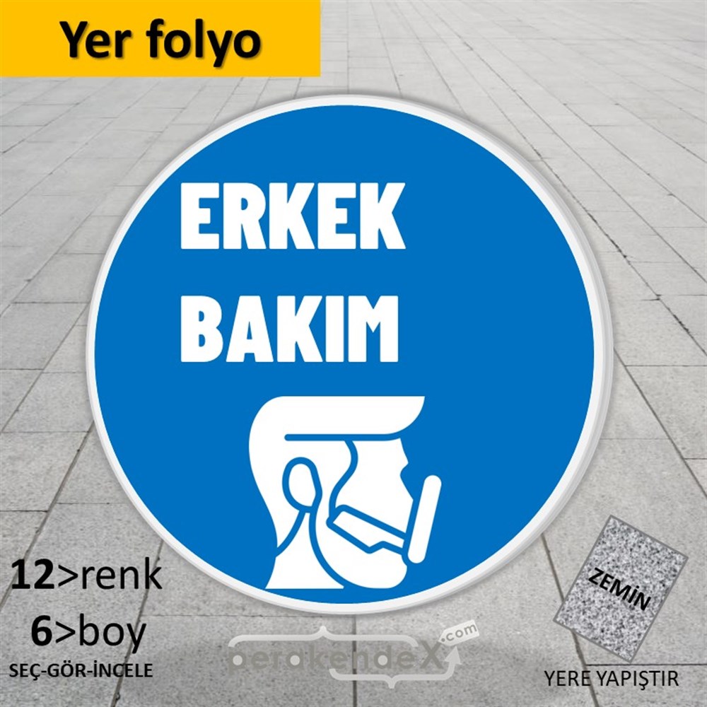 Erkek Bakım Ürün Çeşitleri YER - ZEMİN FOLYO,  VİNİL -oval,tek yön baskıyer - zemin folyo,  vinil