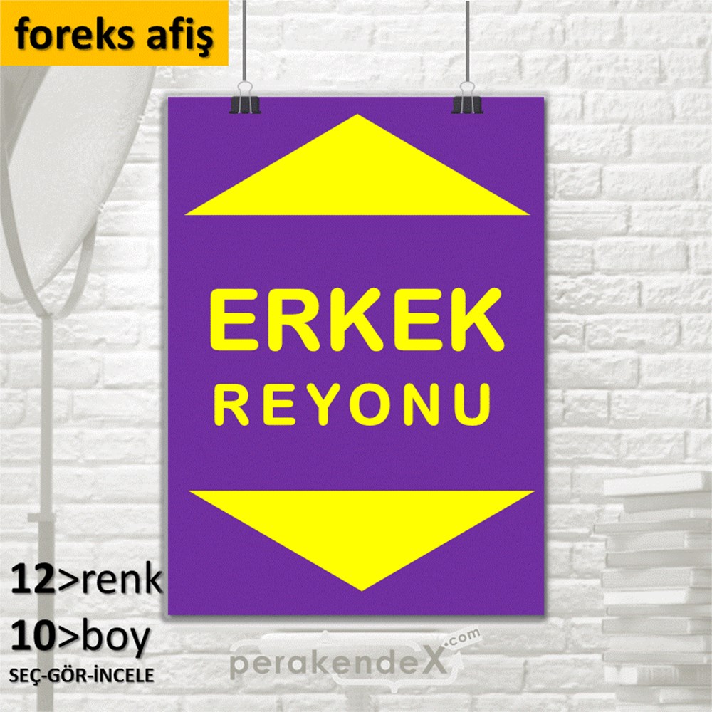 erkek reyonu yönlendirme SERT PLASTİK POSTER -dikdörtgen,tek yön baskı