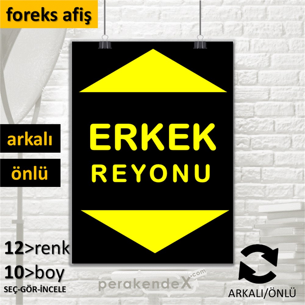 erkek reyonu yönlendirme SERT PLASTİK POSTER -dikdörtgen,çift yön baskı