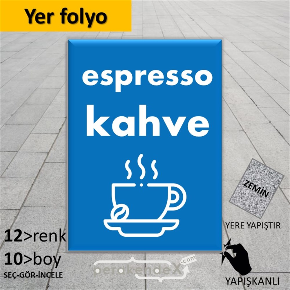 Espresso Kahve YER - ZEMİN FOLYO,  VİNİL -dikdörtgen,tek yön baskıyer - zemin folyo,  vinil