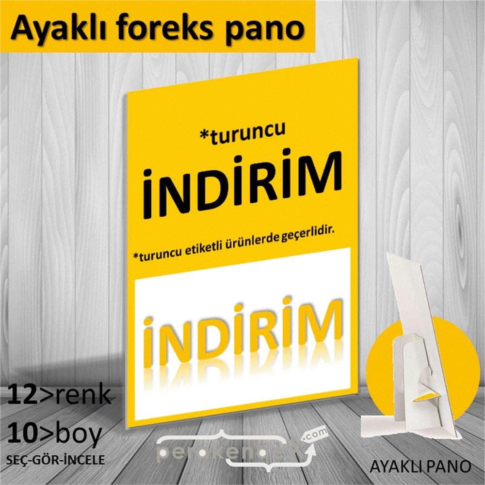 etiket rengine göre indirim AYAKLI REKLAM PANOSU -dikdörtgen,tek yön baskı