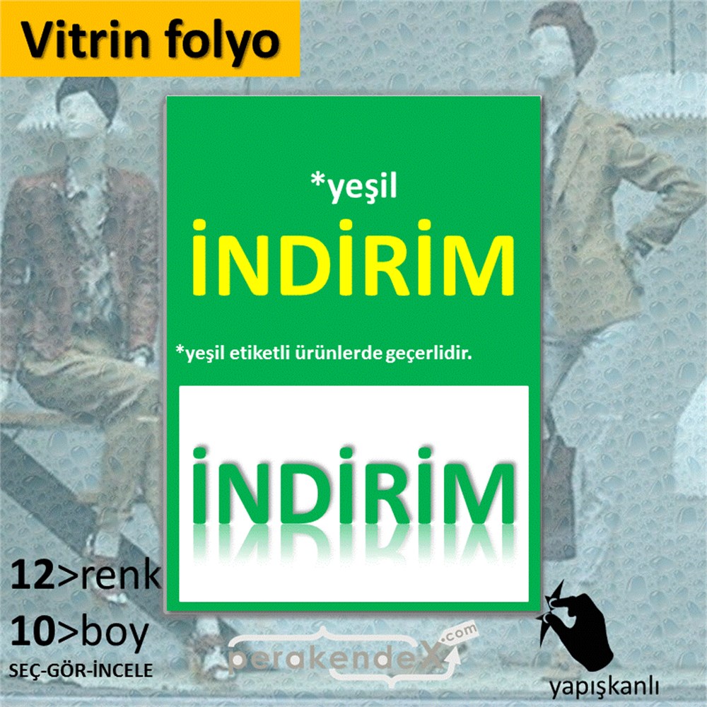 etiket rengine göre indirim CAMA YAPIŞAN FOLYO -dikdörtgen,tek yön baskı