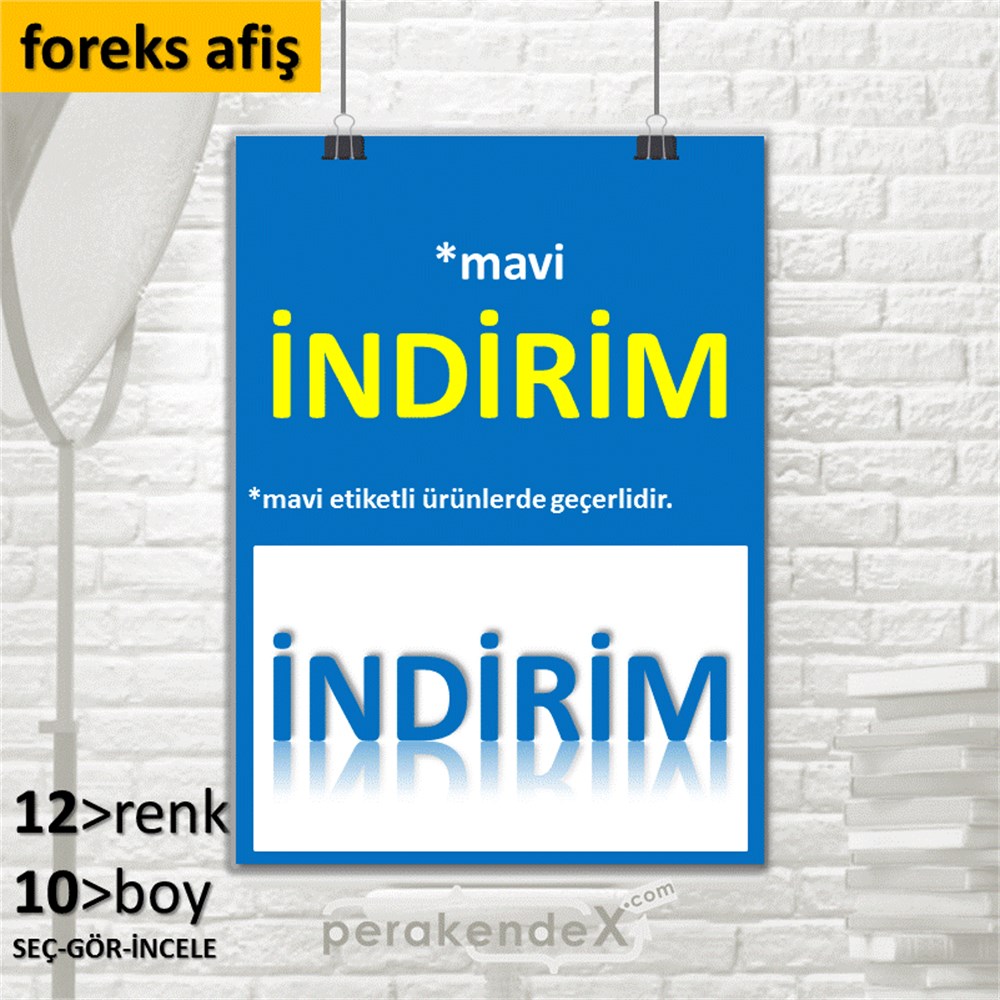 etiket rengine göre indirim SERT PLASTİK POSTER -dikdörtgen,tek yön baskı