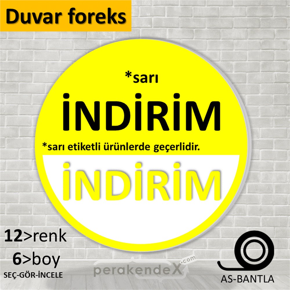 etiket rengine göre indirim SERT PLASTİK POSTER -oval,tek yön baskı
