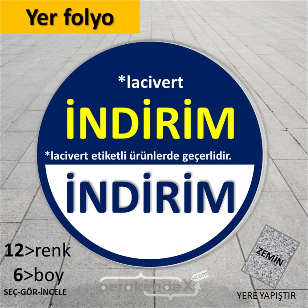 etiket rengine göre indirim YER ZEMİNE YAPIŞIR -oval,tek yön baskı
