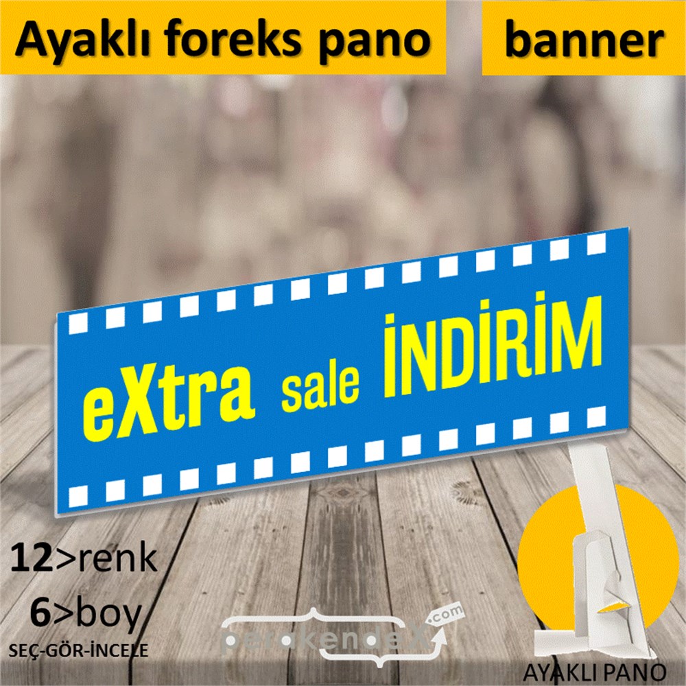 extra sale indirim AYAKLI REKLAM BANNER -dikdörtgen,tek yön baskı