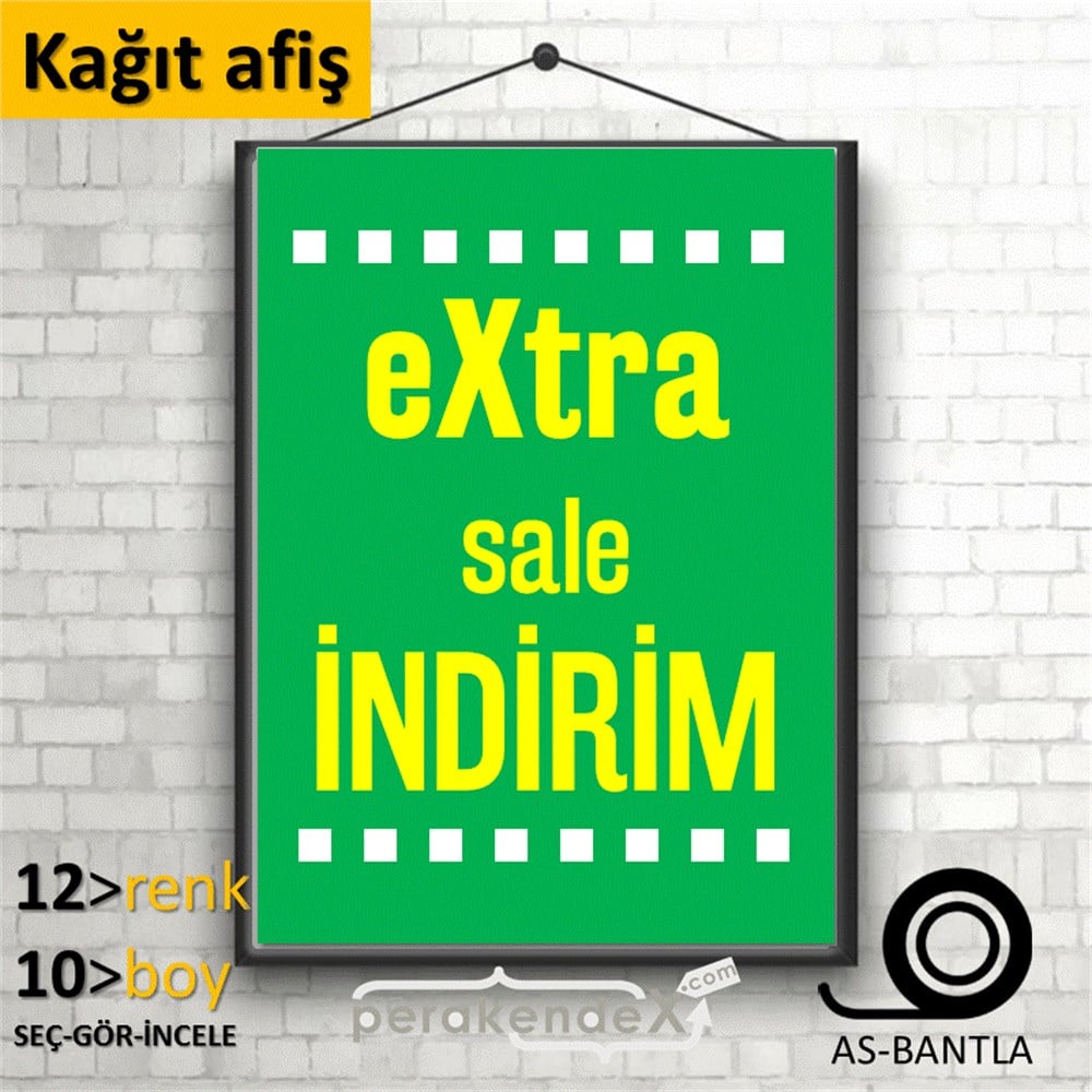 extra sale indirim POSTERİ -dikdörtgen,tek yön baskı