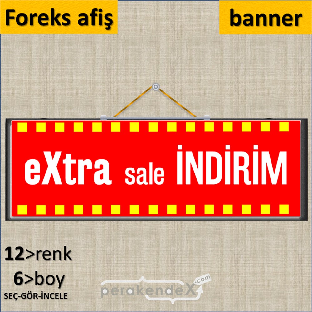 extra sale indirim SERT PLASTİK BANNER  -dikdörtgen,tek yön baskı