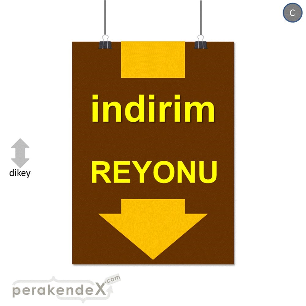 indirim reyonu SERT PLASTİK POSTER -dikdörtgen,tek yön baskı