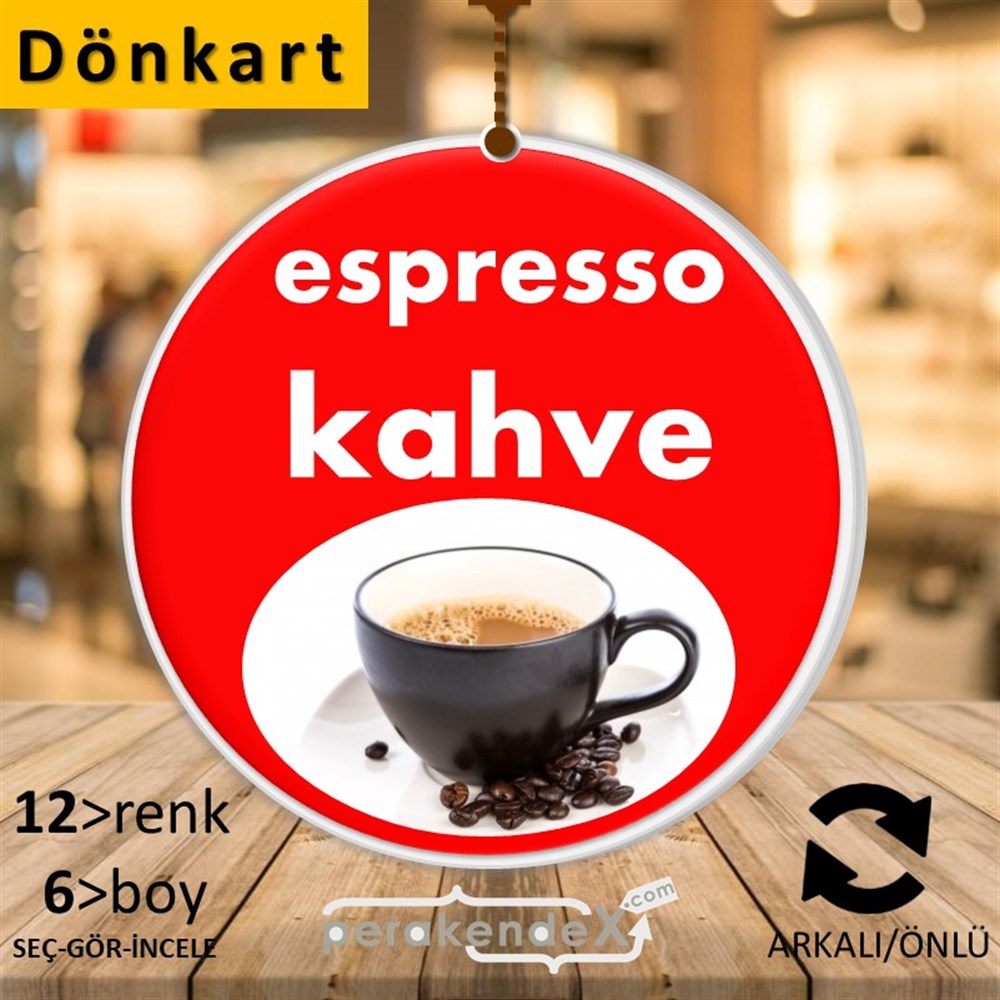 Filtre Kahve (Resimli) DÖNKART -oval,çift yön baskıdön-kart