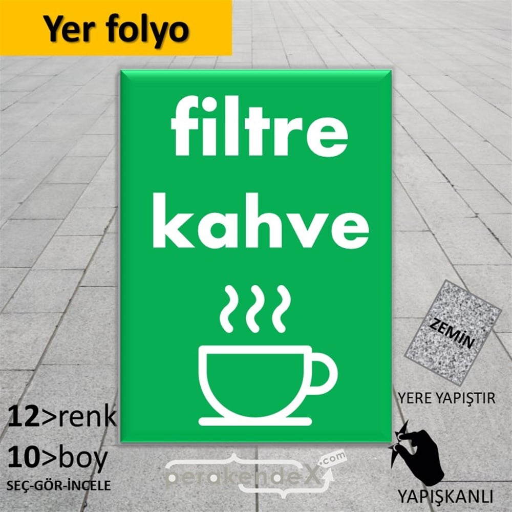 Filtre Kahve YER - ZEMİN FOLYO,  VİNİL -dikdörtgen,tek yön baskıyer - zemin folyo,  vinil