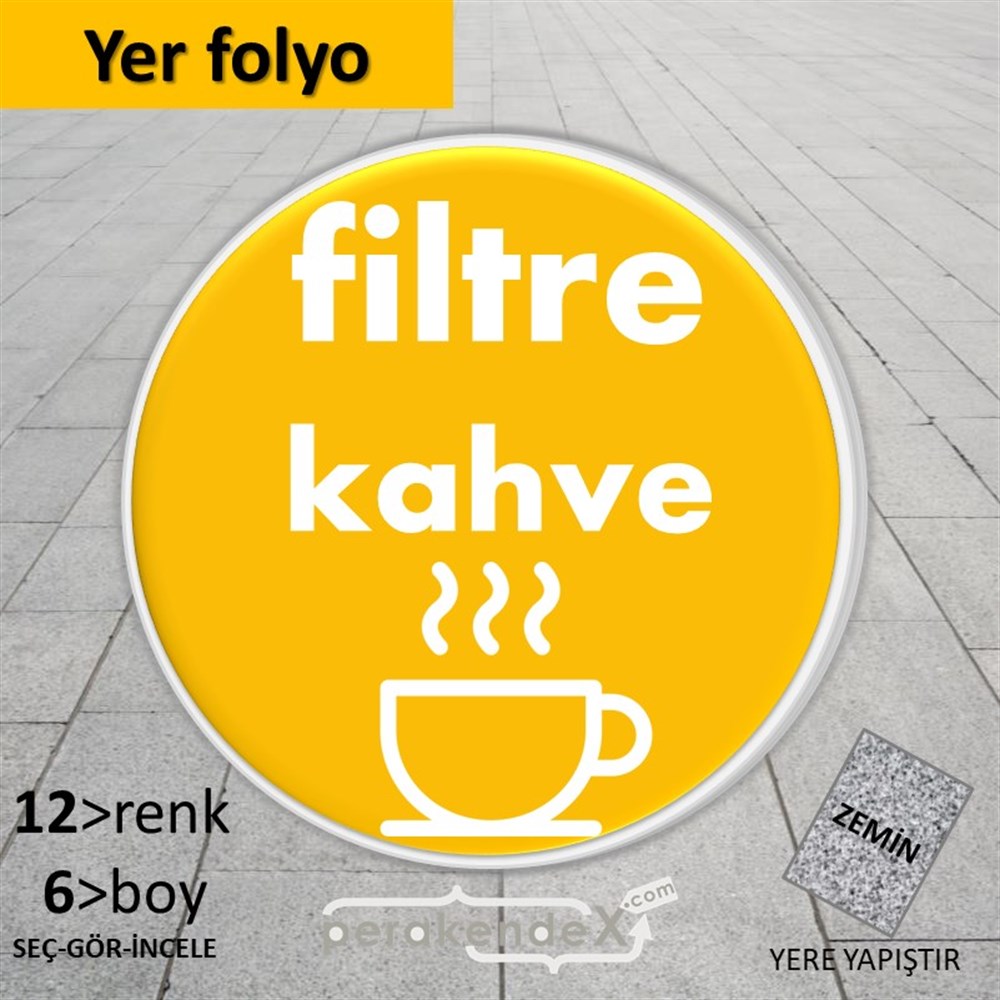 Filtre Kahve YER - ZEMİN FOLYO,  VİNİL -oval,tek yön baskıyer - zemin folyo,  vinil