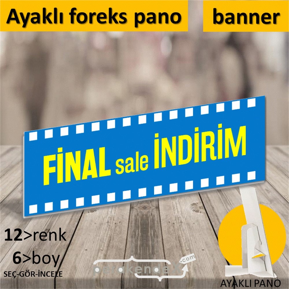 final sale indirim AYAKLI REKLAM BANNER -dikdörtgen,tek yön baskı