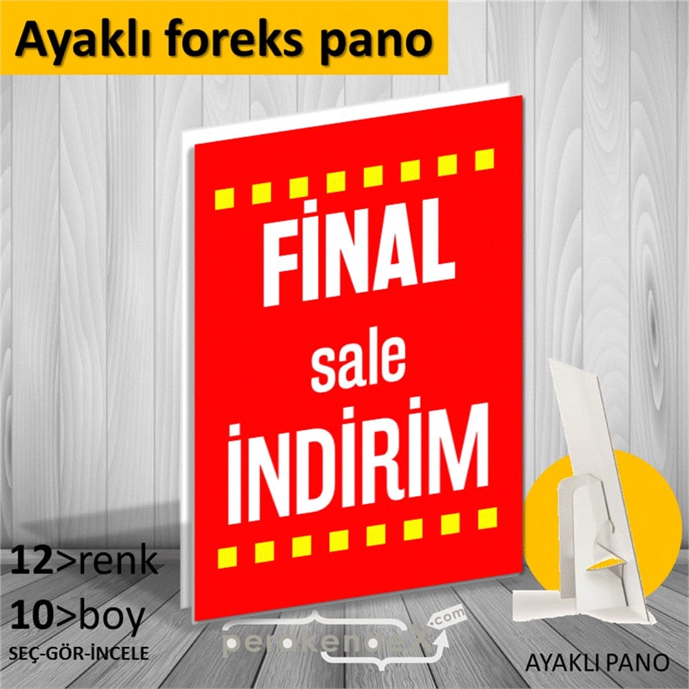 final sale indirim AYAKLI REKLAM PANOSU -dikdörtgen,tek yön baskı