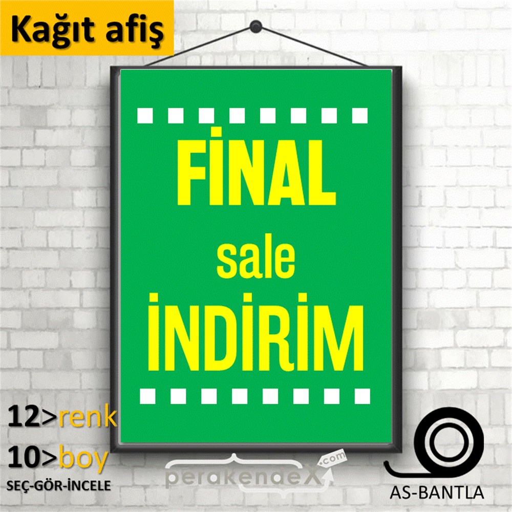final sale indirim POSTERİ -dikdörtgen,tek yön baskı