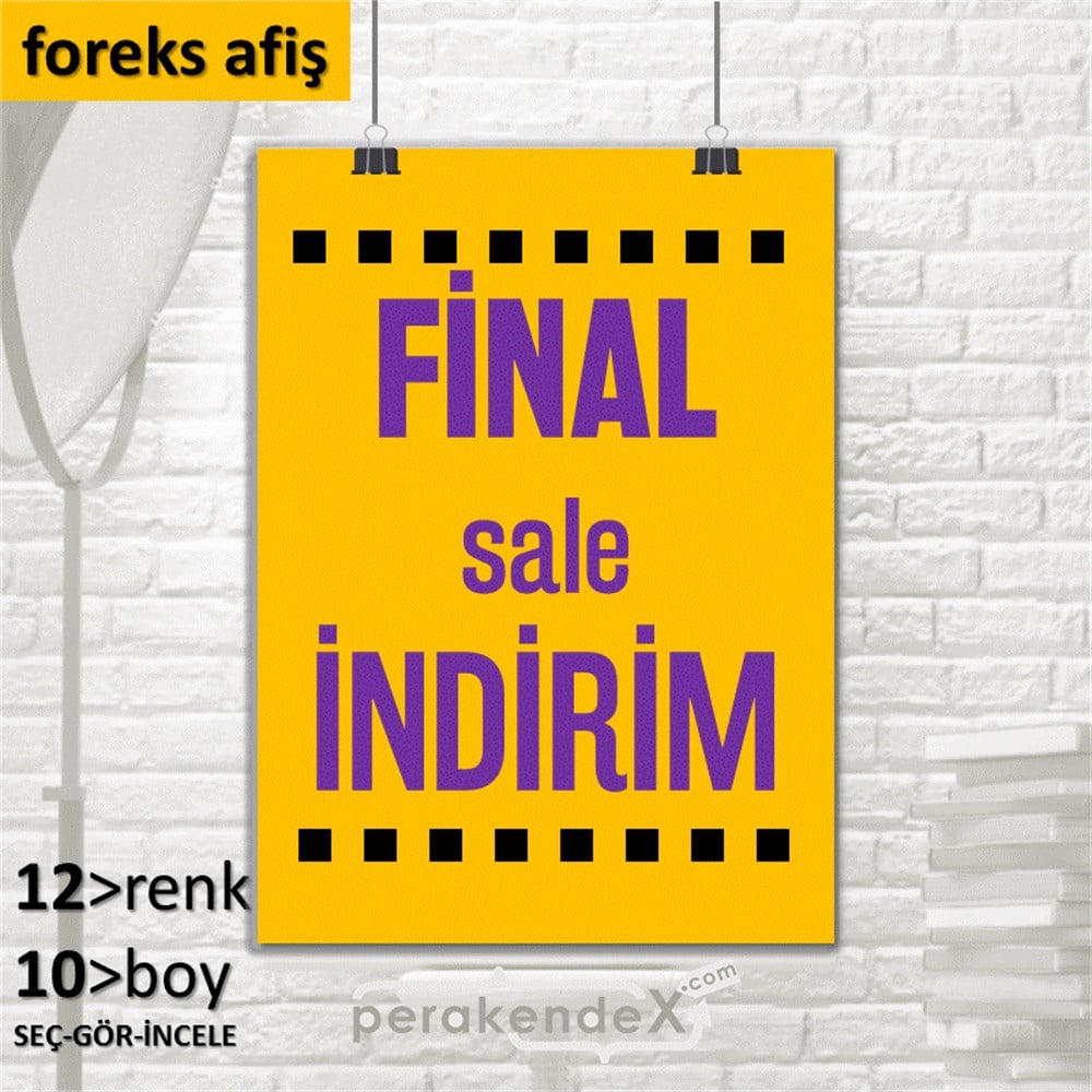 final sale indirim SERT PLASTİK POSTER -dikdörtgen,tek yön baskı