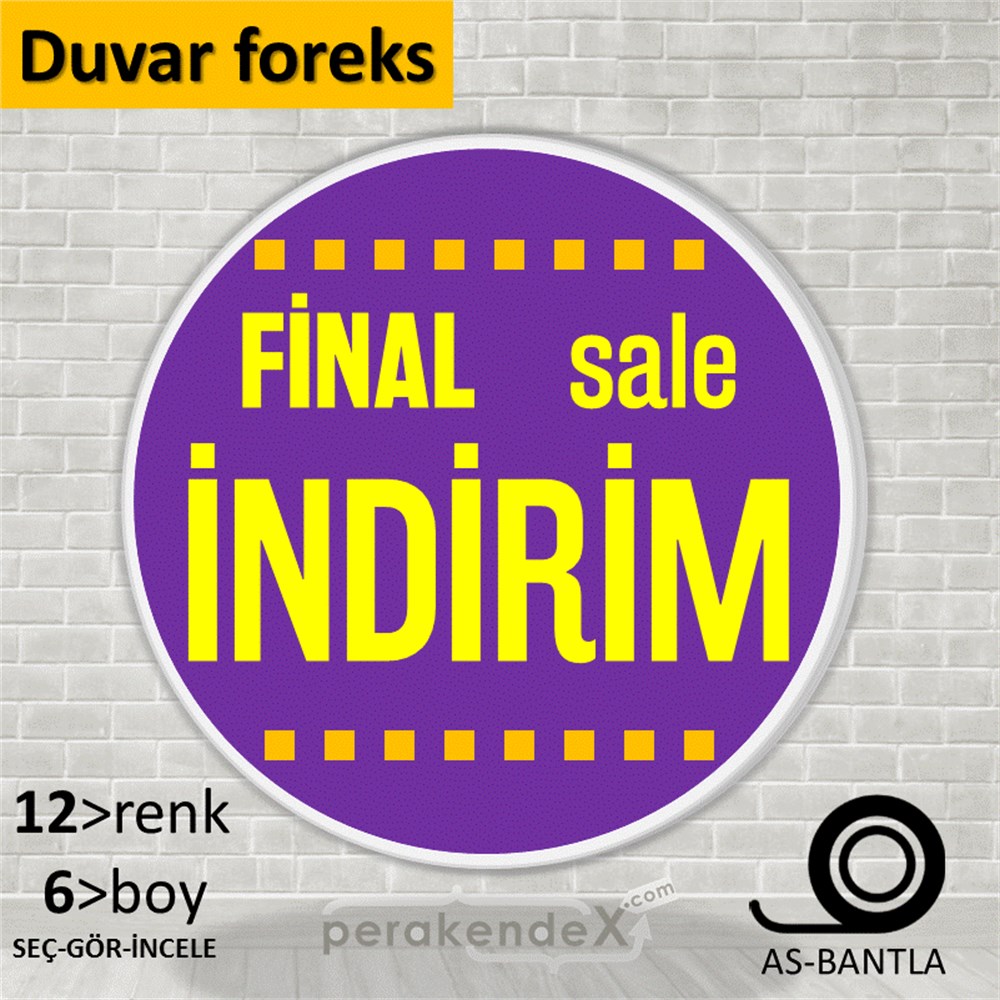 final sale indirim SERT PLASTİK POSTER -oval,tek yön baskı