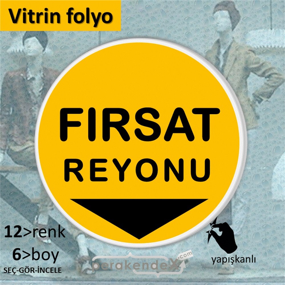 fırsat reyonu yönlendirme CAMA YAPIŞAN FOLYO -oval,tek yön baskı