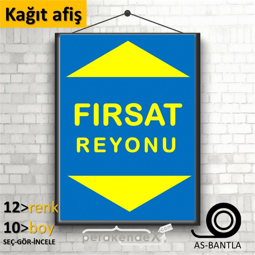 fırsat reyonu yönlendirme POSTERİ -dikdörtgen,tek yön baskı