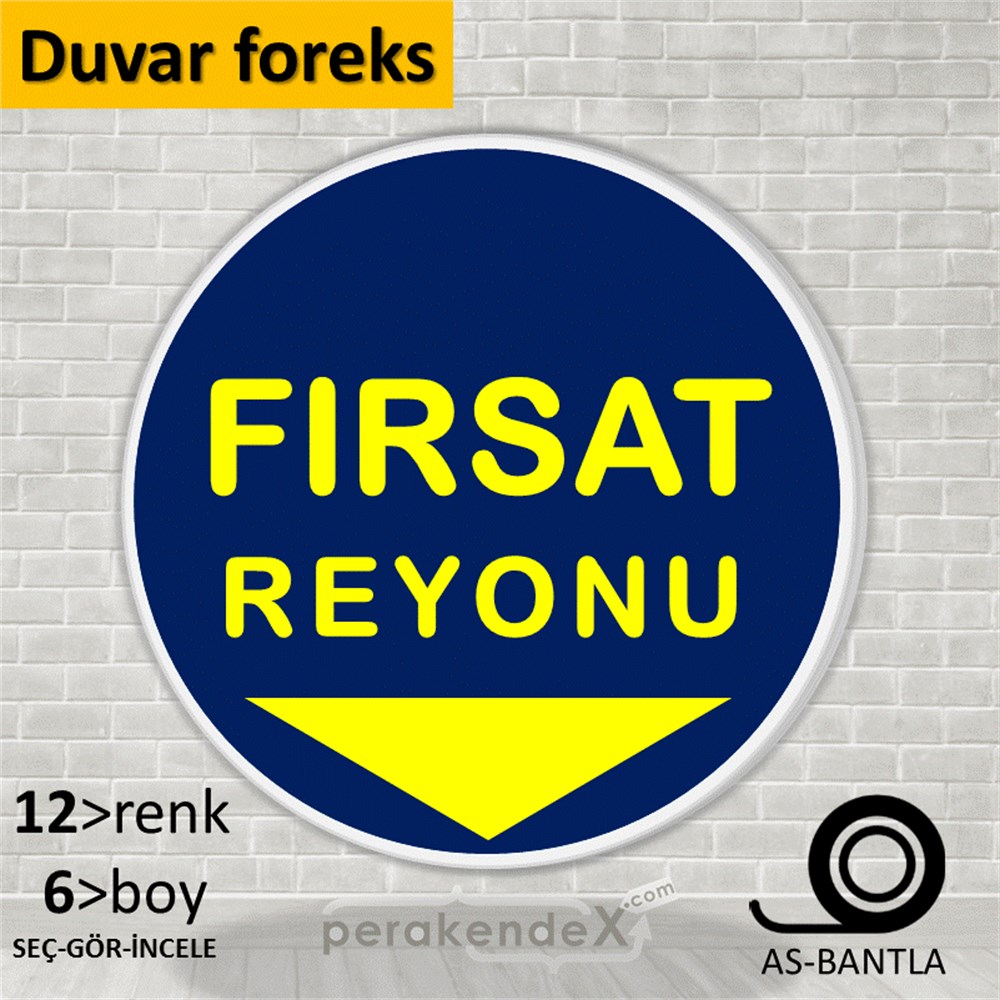 fırsat reyonu yönlendirme SERT PLASTİK POSTER -oval,tek yön baskı