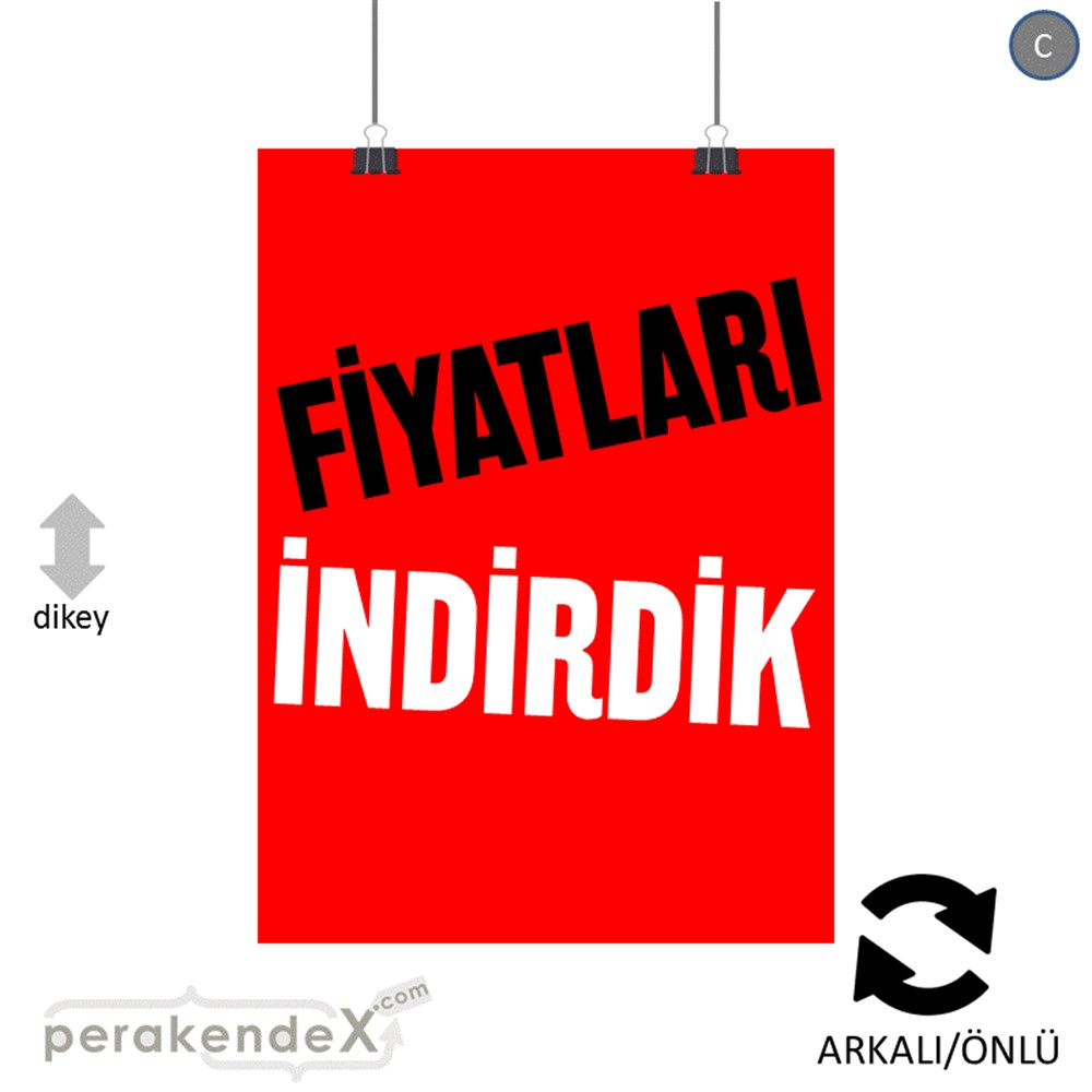 fiyatları indirdik SERT PLASTİK POSTER -dikdörtgen,çift yön baskı