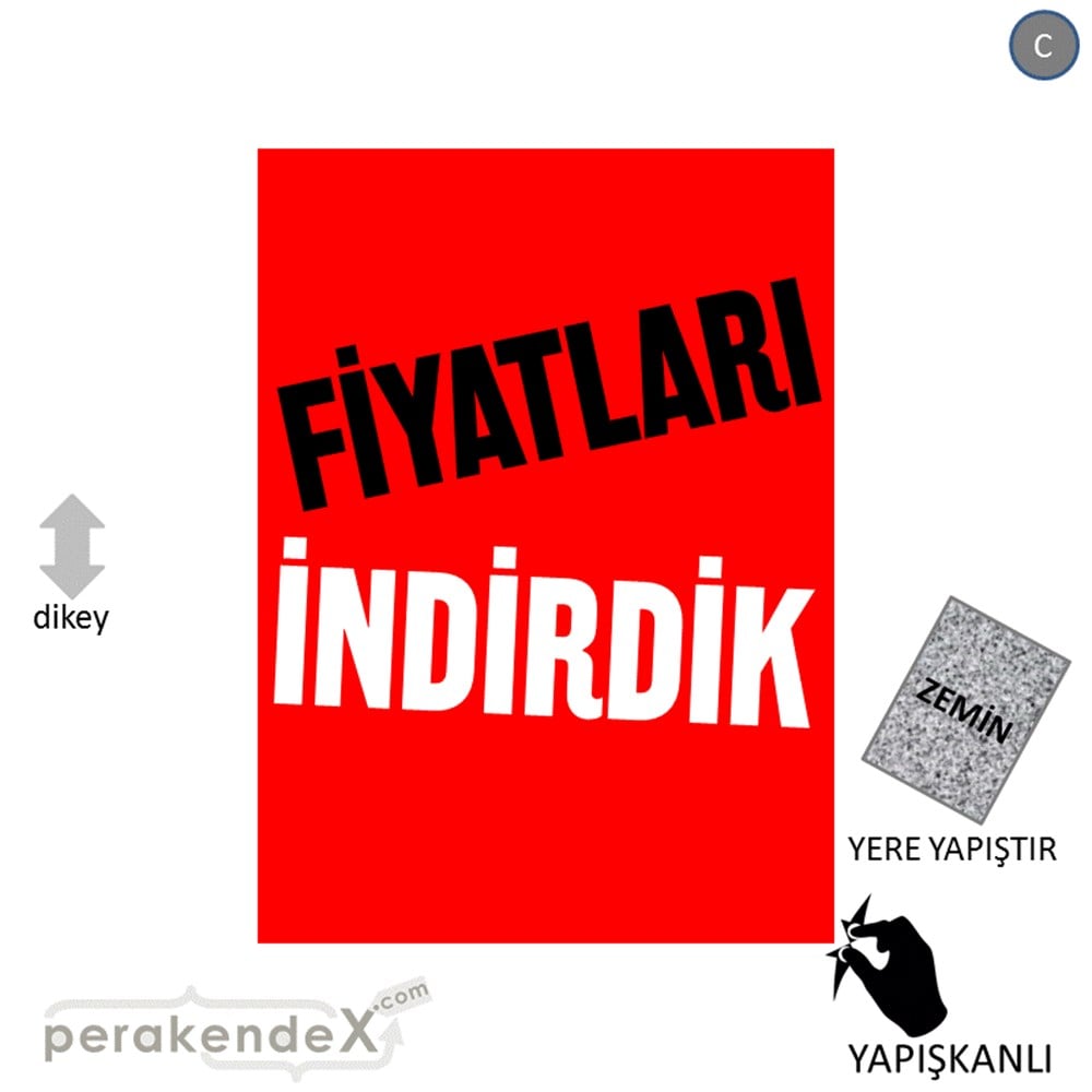 fiyatları indirdik YER ZEMİNE YAPIŞIR -dikdörtgen,tek yön baskı