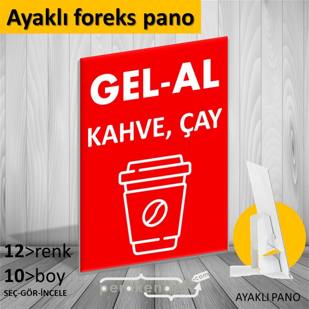 Gel Al Servis KARTON AYAKLI POSTER,  PANO -dikdörtgen,tek yön baskıkarton ayaklı poster,  pano