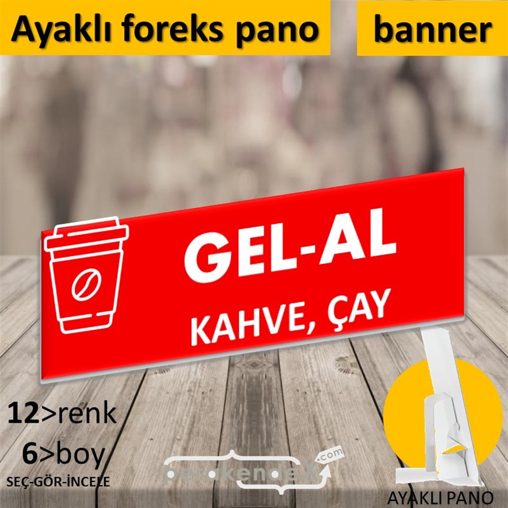 Gel Al Servis KARTON AYAKLI POSTER,  PANO (BANNER) -dikdörtgen,tek yön baskıkarton ayaklı poster,  pano
