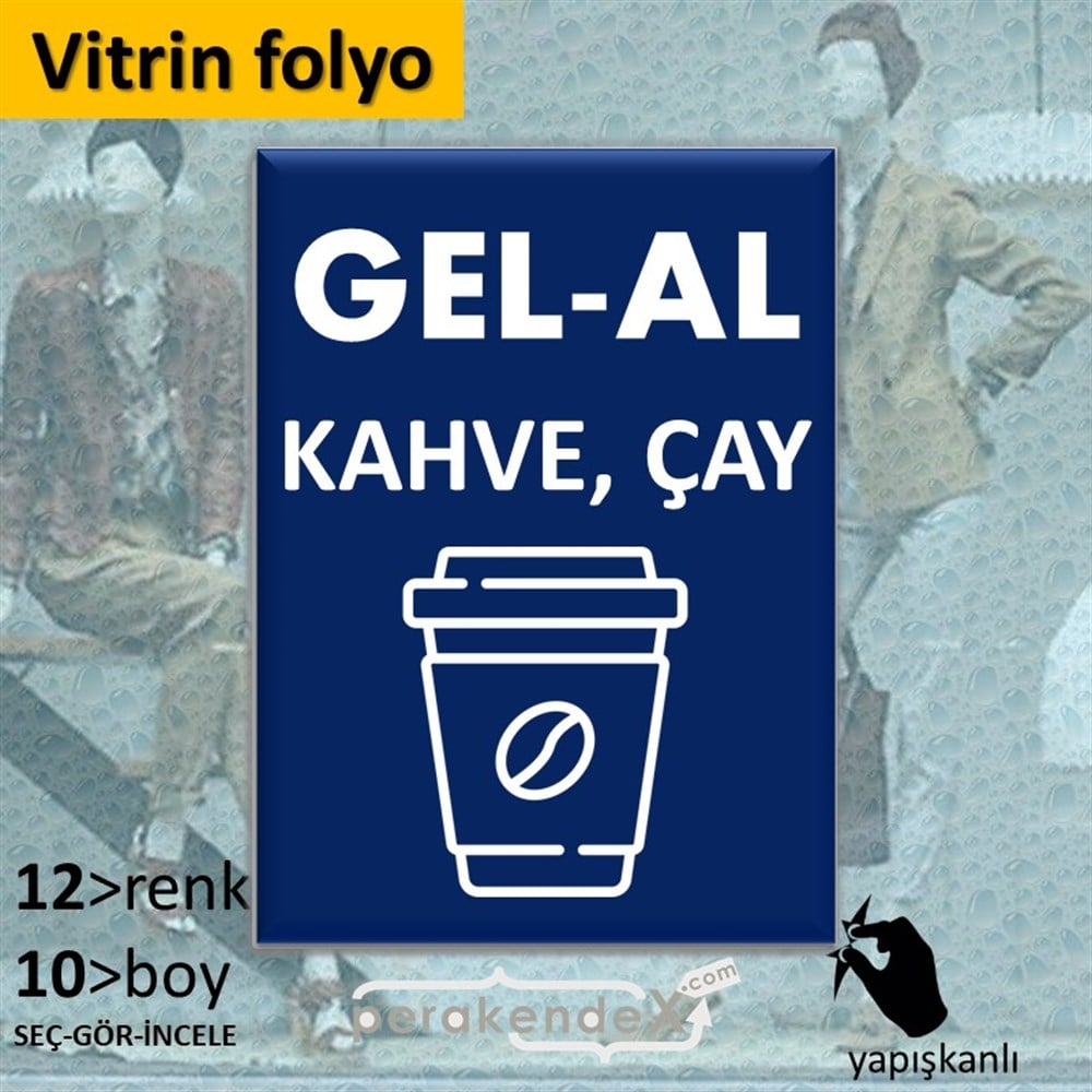 Gel Al Servis VİTRİN - CAM FOLYO,  VİNİL -dikdörtgen,tek yön baskıvitrin - cam folyo,  vinil