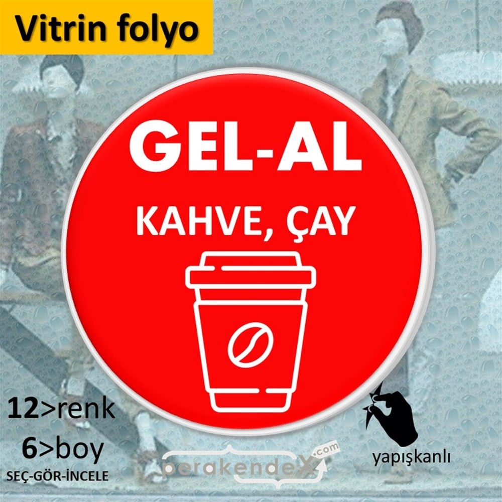 Gel Al Servis VİTRİN - CAM FOLYO,  VİNİL -oval,tek yön baskıvitrin - cam folyo,  vinil