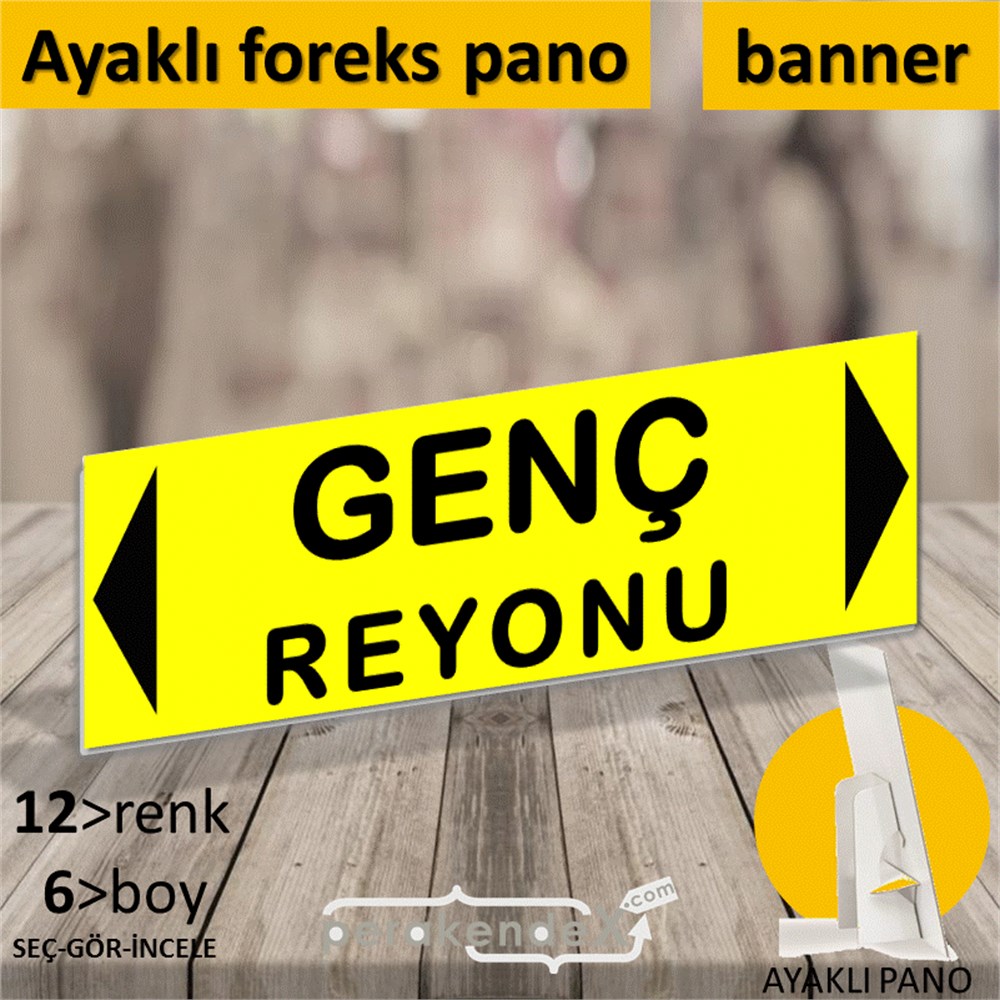 genç reyonu yönlendirme AYAKLI REKLAM BANNER -dikdörtgen,tek yön baskı
