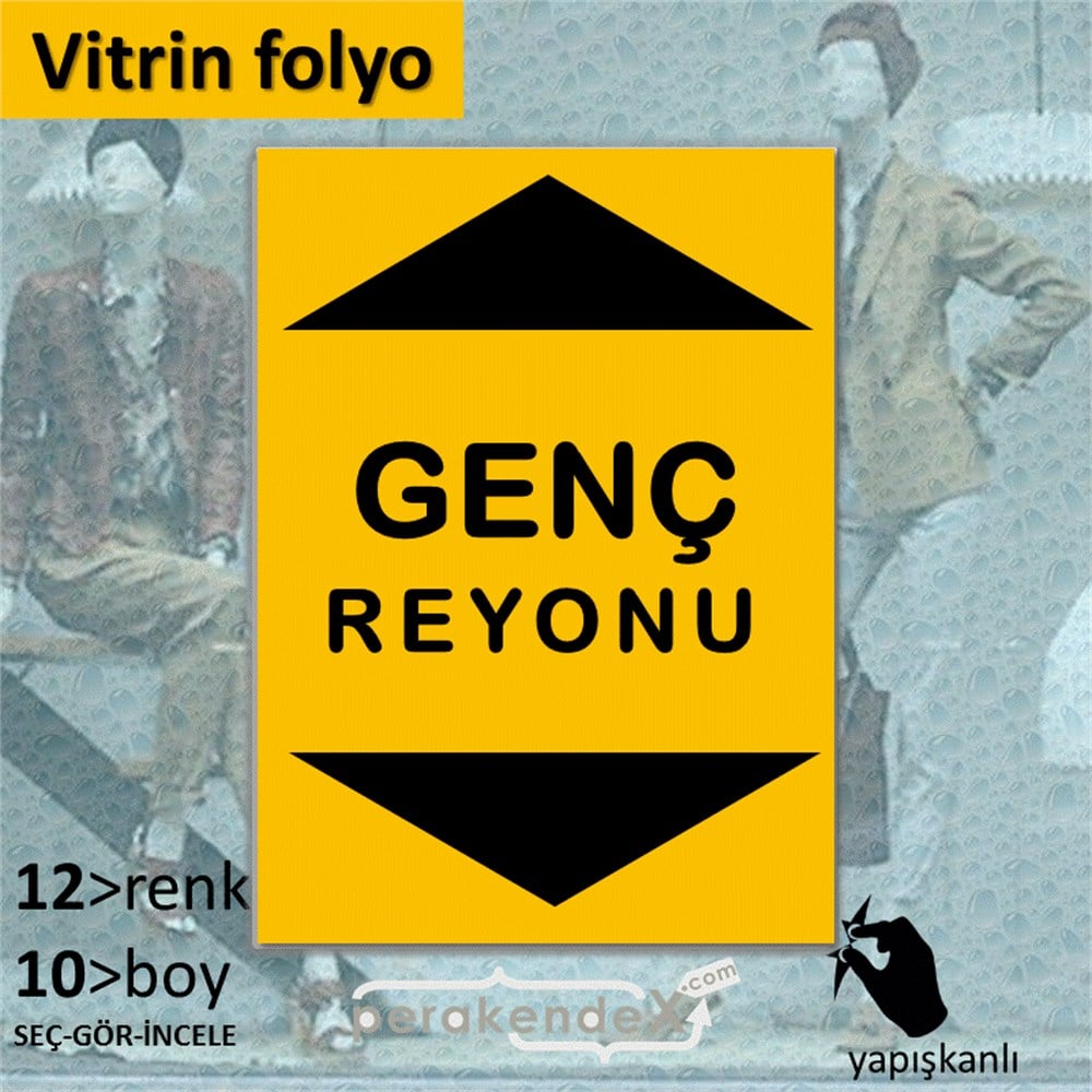 genç reyonu yönlendirme CAMA YAPIŞAN FOLYO -dikdörtgen,tek yön baskı