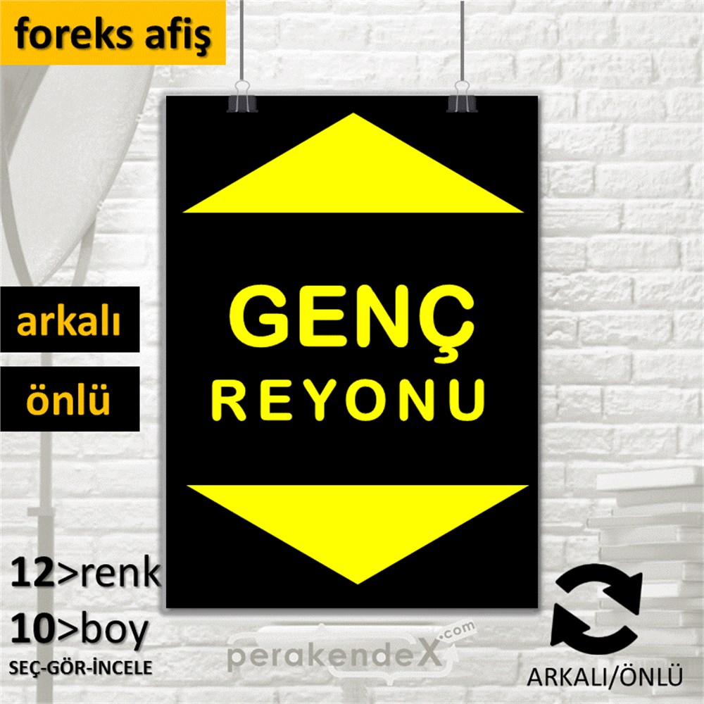 genç reyonu yönlendirme SERT PLASTİK POSTER -dikdörtgen,çift yön baskı