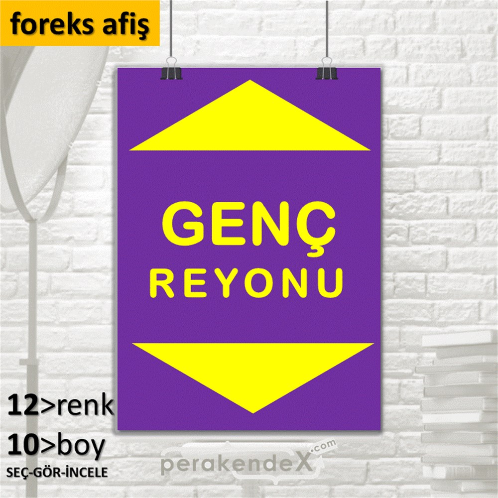 genç reyonu yönlendirme SERT PLASTİK POSTER -dikdörtgen,tek yön baskı