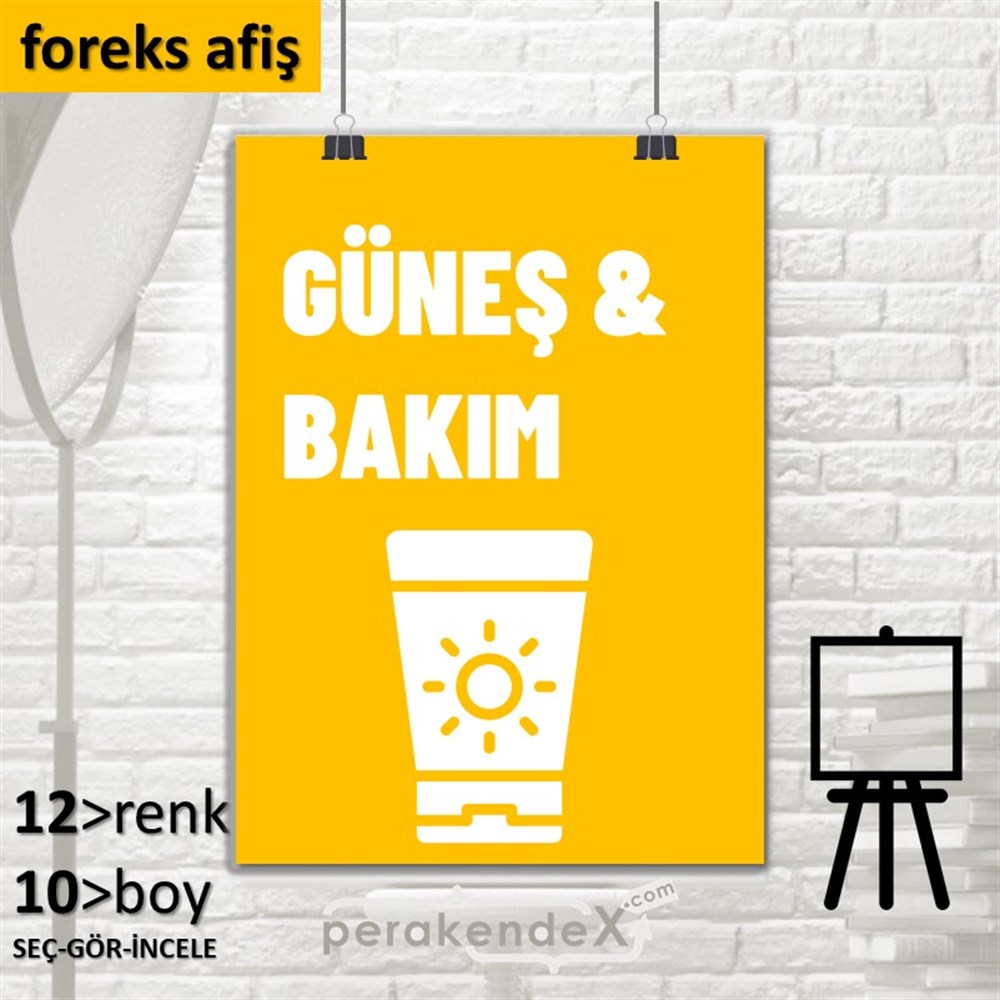 Güneş Bakım Ürün Çeşitleri SERT PLASTİK POSTER,  AFİŞ -dikdörtgen,tek yön baskısert plastik poster,  afiş
