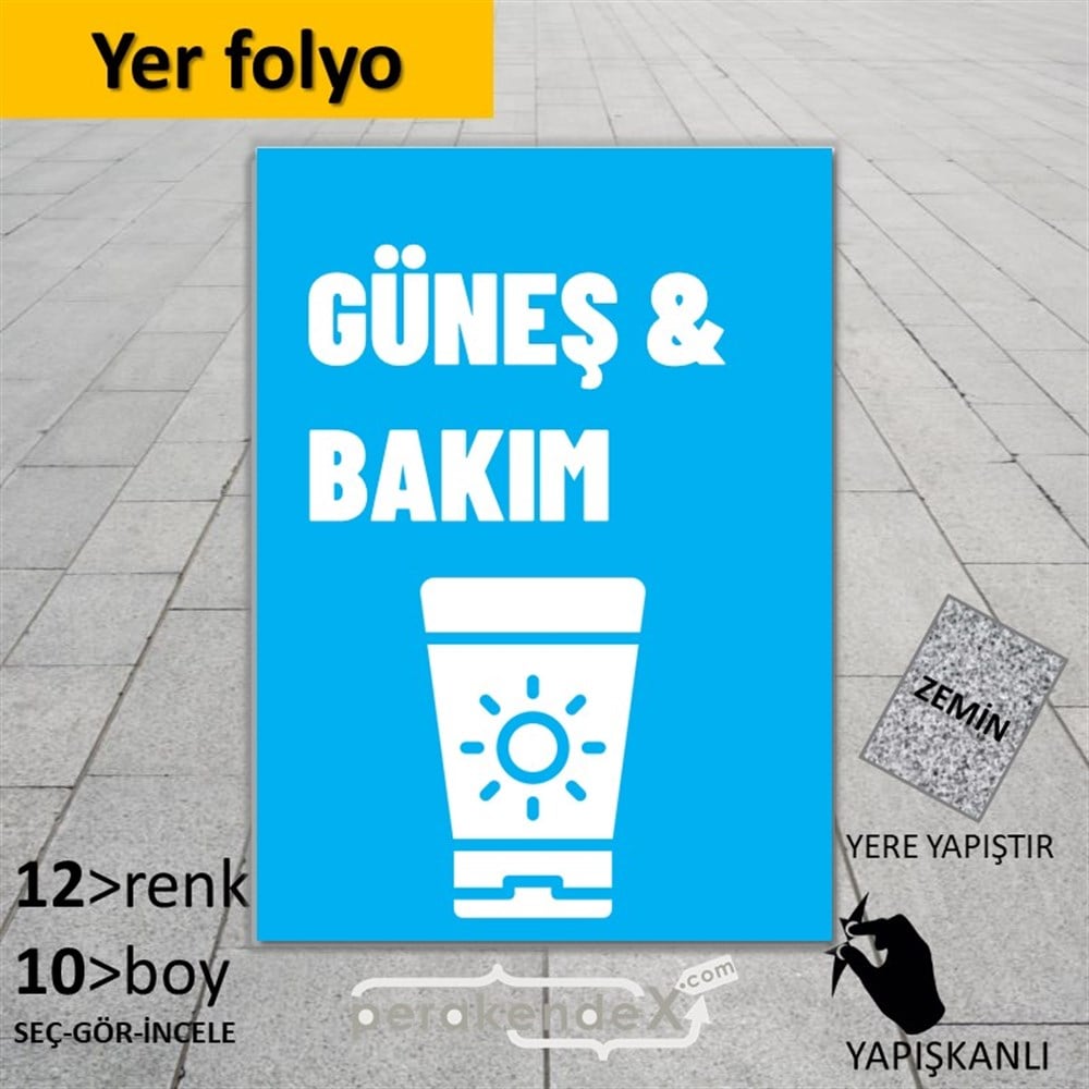 Güneş Bakım Ürün Çeşitleri YER - ZEMİN FOLYO,  VİNİL -dikdörtgen,tek yön baskıyer - zemin folyo,  vinil