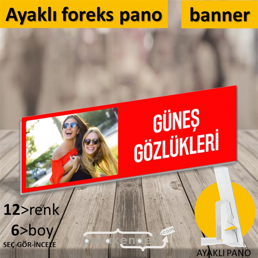 Güneş Gözlükleri KARTON AYAKLI POSTER,  PANO (BANNER) -dikdörtgen,tek yön baskı